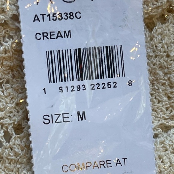 ASTR Pleated Wrap Sweater Knit Long Sleeve Cream Women's Size Medium NWT - Picture 10 of 14